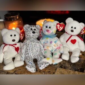 ❤️ TY Valentine Love Bears Set • Valentino • The Beginning • Kissme • Beanie Lot